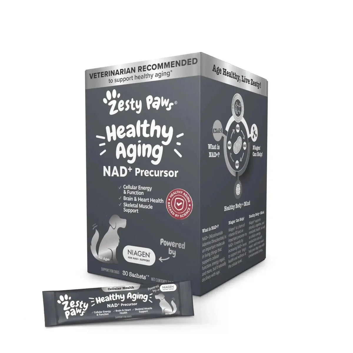 Zesty Paws Dog Multivitamin Chewable Dog Vitamins and Supplements for Hip & Joints Skin & Coat Omega 3 Fish Oil