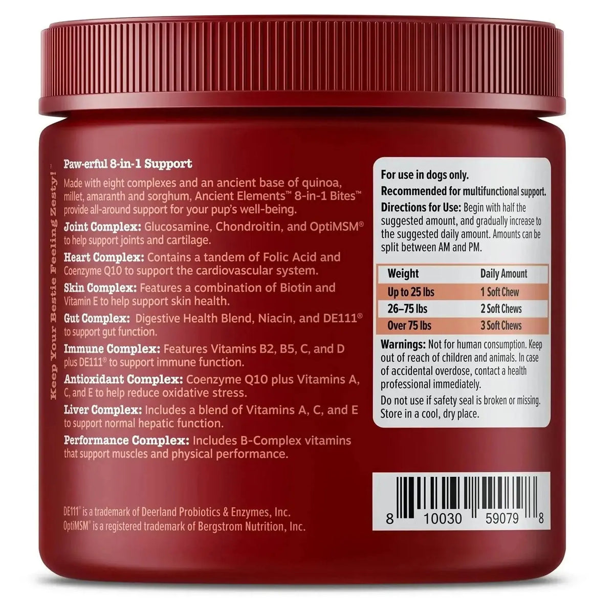 Zesty Paws Dog Multivitamin Chewable Dog Vitamins and Supplements for Hip & Joints Skin & Coat Omega 3 Fish Oil