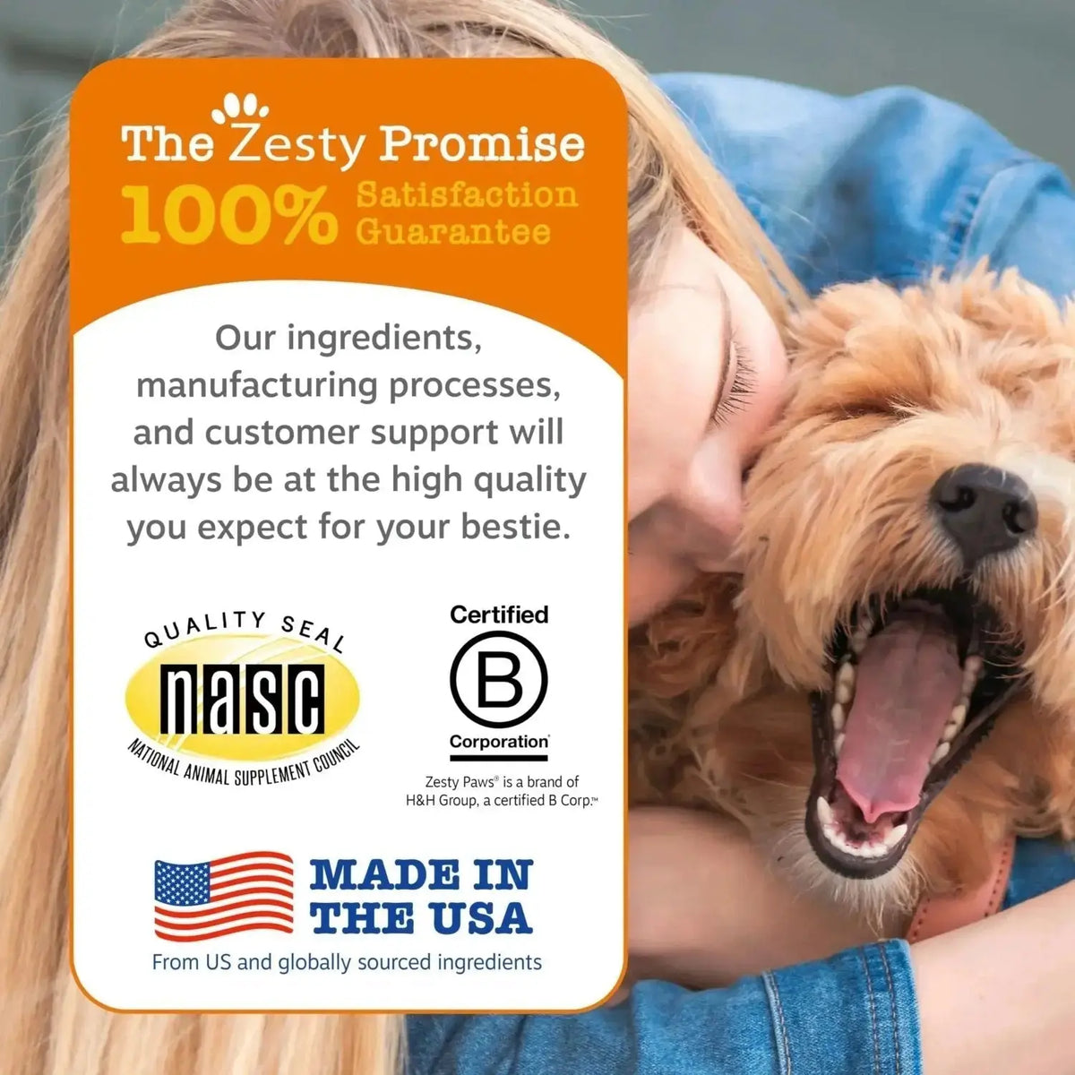 Zesty Paws Dog Multivitamin Chewable Dog Vitamins and Supplements for Hip & Joints Skin & Coat Omega 3 Fish Oil